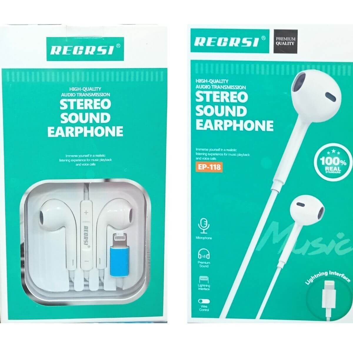 Recrsi Stereo Sound Iphone Earphone