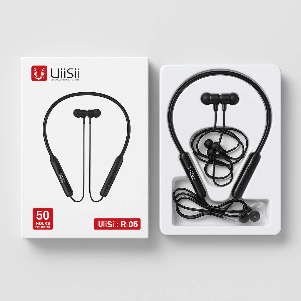 UiiSii R-05 Transparent neckband 50 Hours Music playback