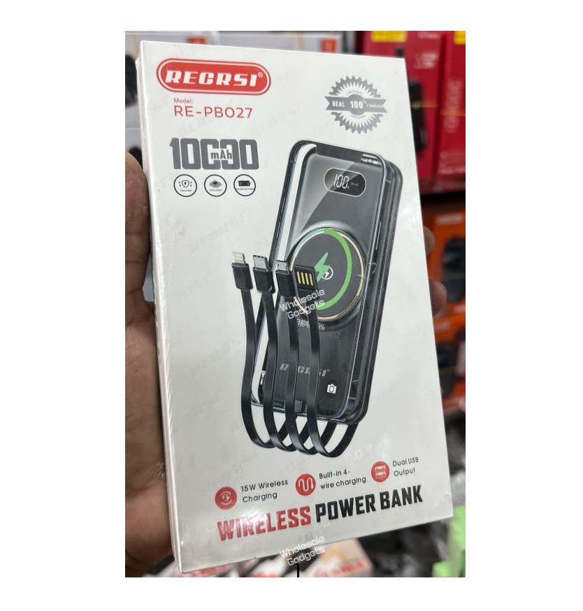 RECRSI RE-PB027  Wireless Charging 10000mAh Power Bank