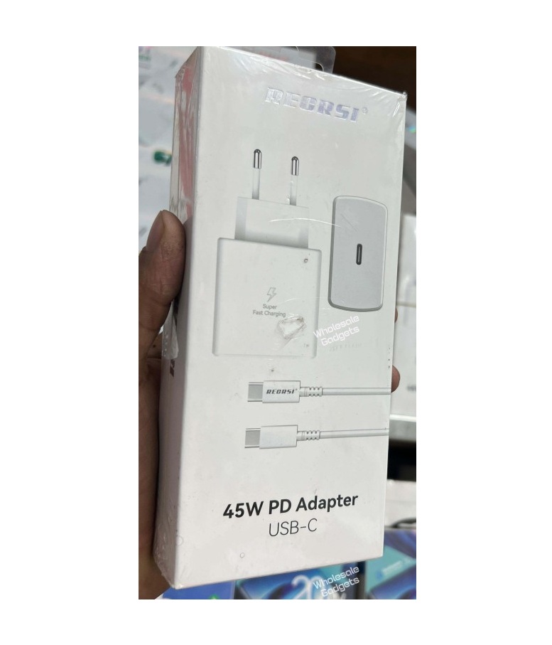 RECRSI ORG-45W PD 2PIN Super Fast Charger with a Type-C to Type-C cable