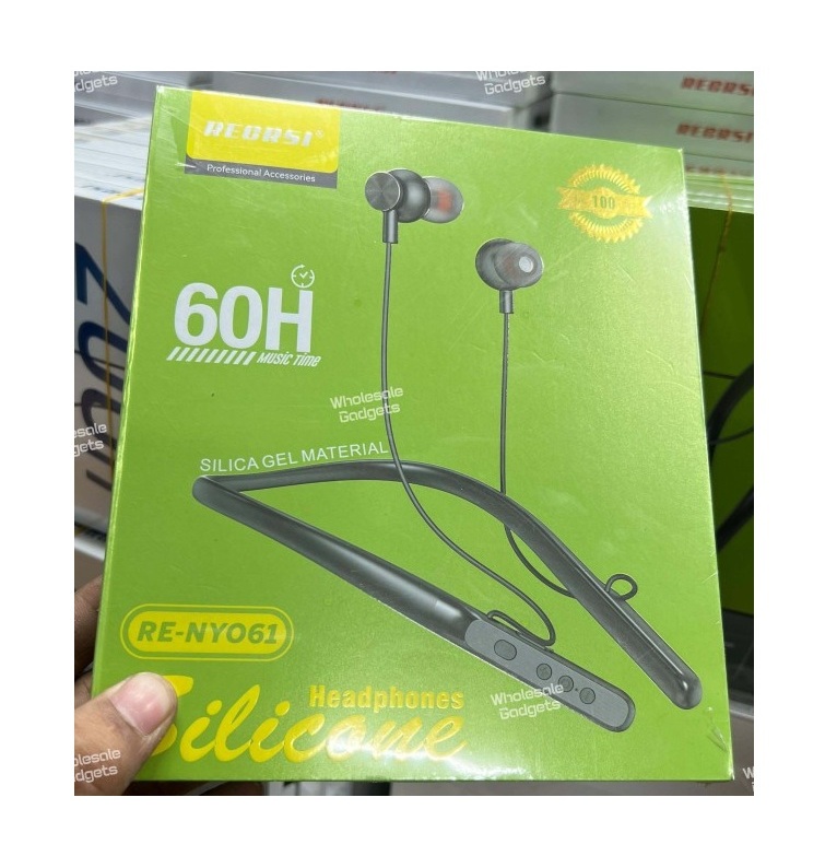 RECRSI RE-NY061 Silica Gel Material 60H wireless Bluetooth neckband