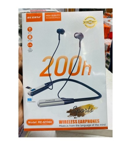 Recrsi RE-NY060 200 Hours Type-c Bluetooth Neckband