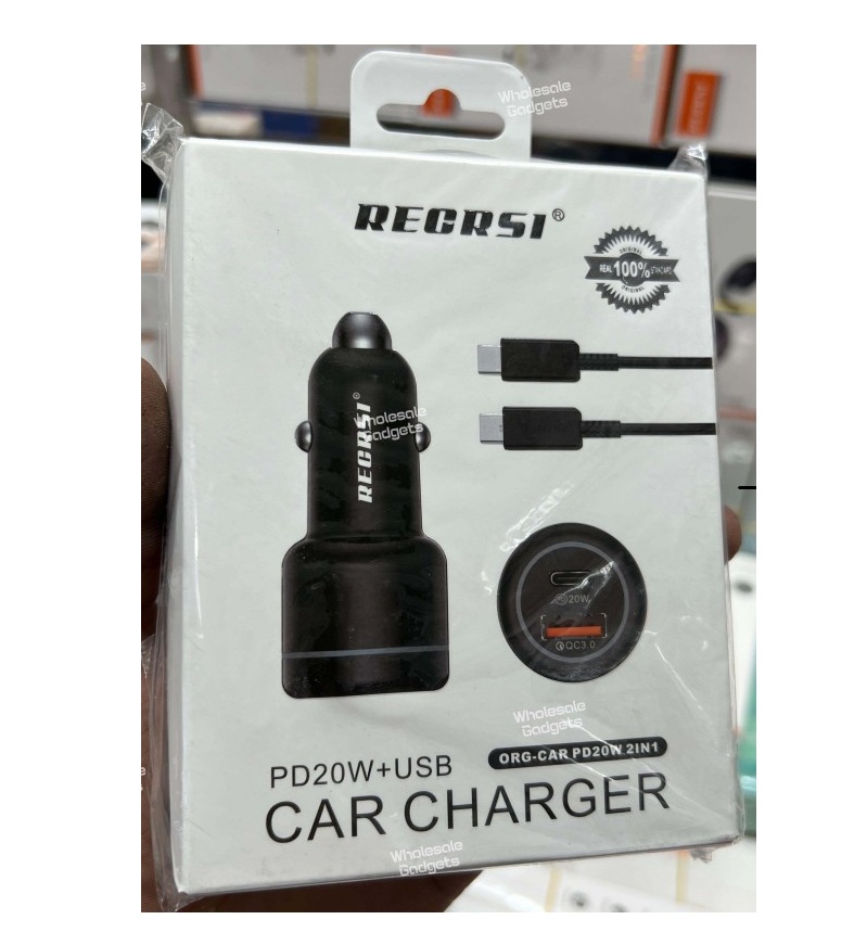 RECRSI ORG-CAR PD20W 2IN1 Car Charger